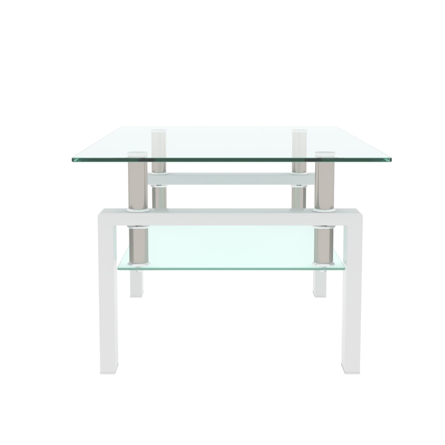 White Coffee Table Clear Coffee Table Modern Side Center