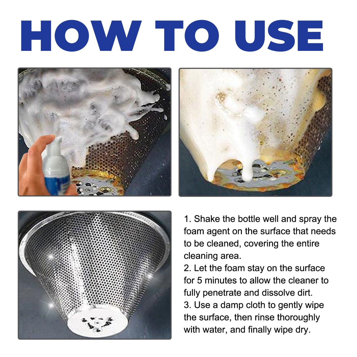 Jaysuing Kitchen Cleaning Foam, Heavy Grease Cleaning For Kitchen Stoves, Removal Of Stains, Dirt And Rust From Kitchenware