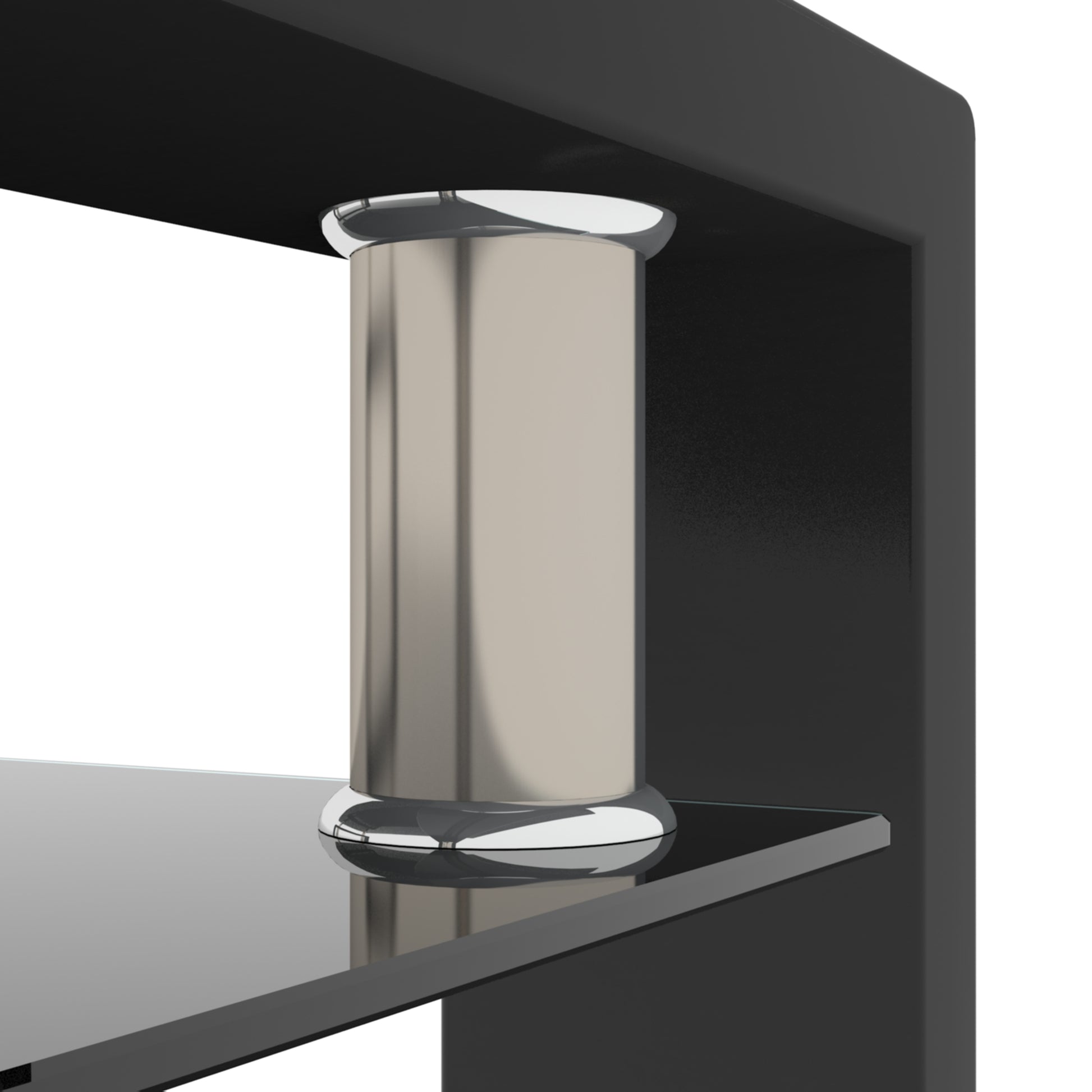 rectangle black glass coffee table