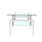 White Coffee Table Clear Coffee Table Modern Side Center