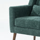 Modern Accent Chair Upholstered Foam Filled Living Room Chairs close-up view of armrest and upholstery texture.