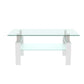 White Coffee Table Clear Coffee Table Modern Side Center