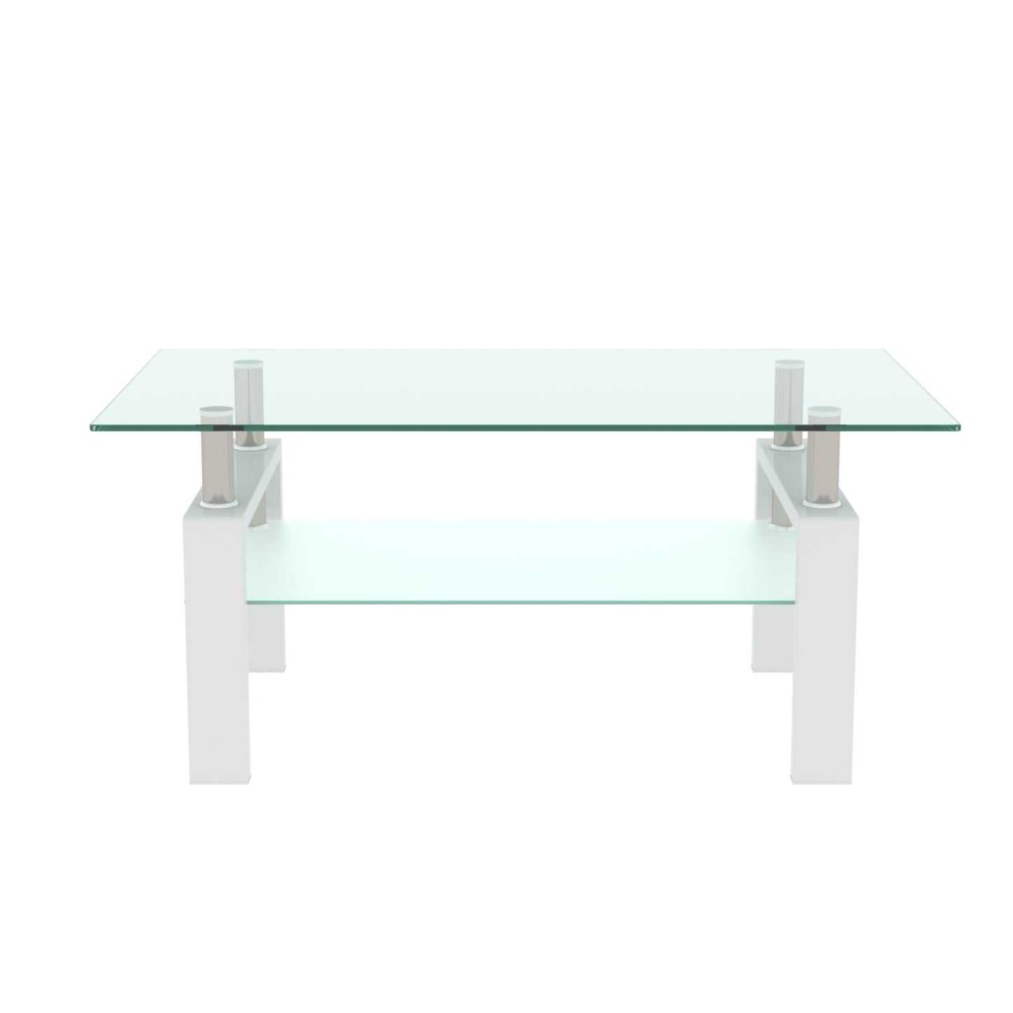White Coffee Table Clear Coffee Table Modern Side Center