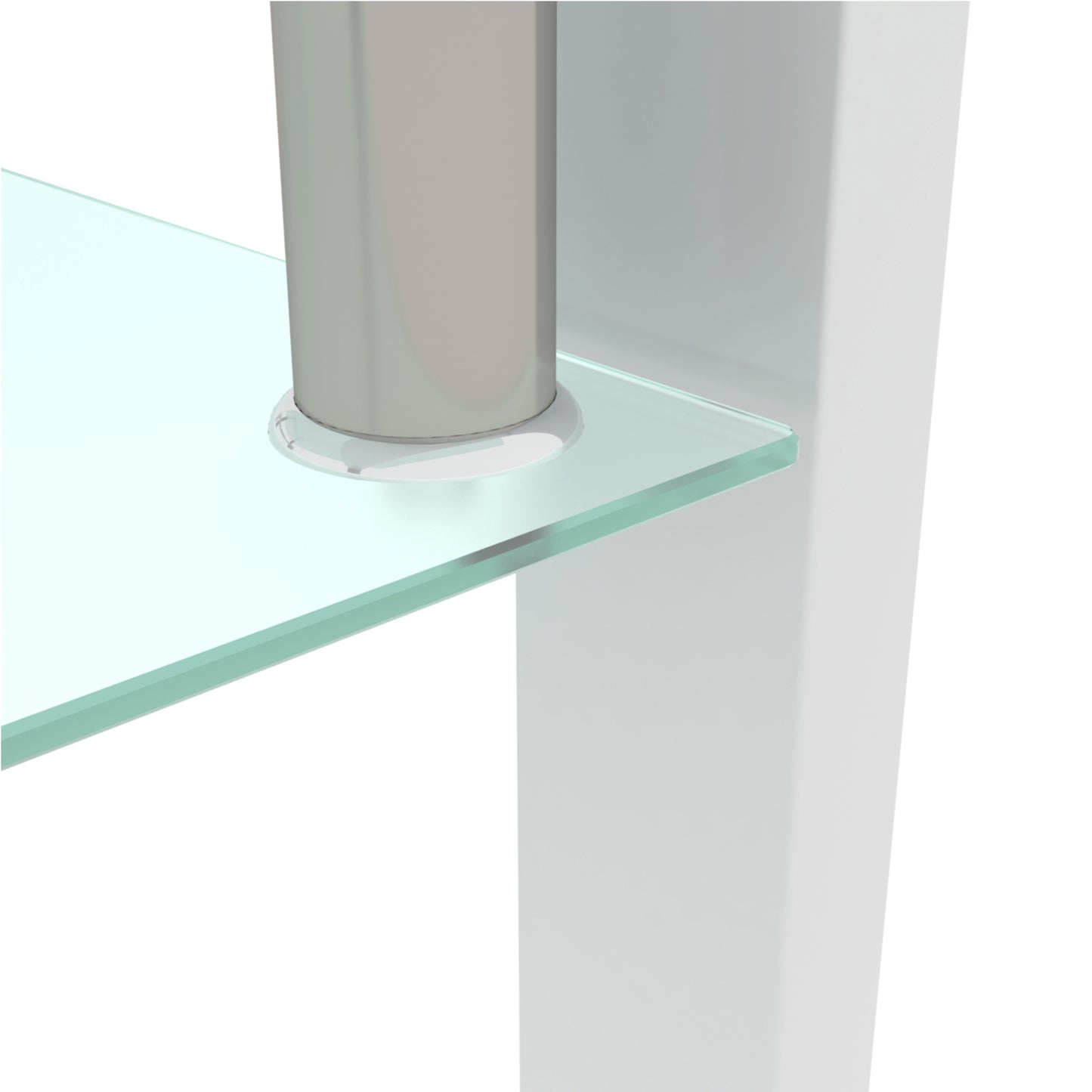White Coffee Table Clear Coffee Table Modern Side Center