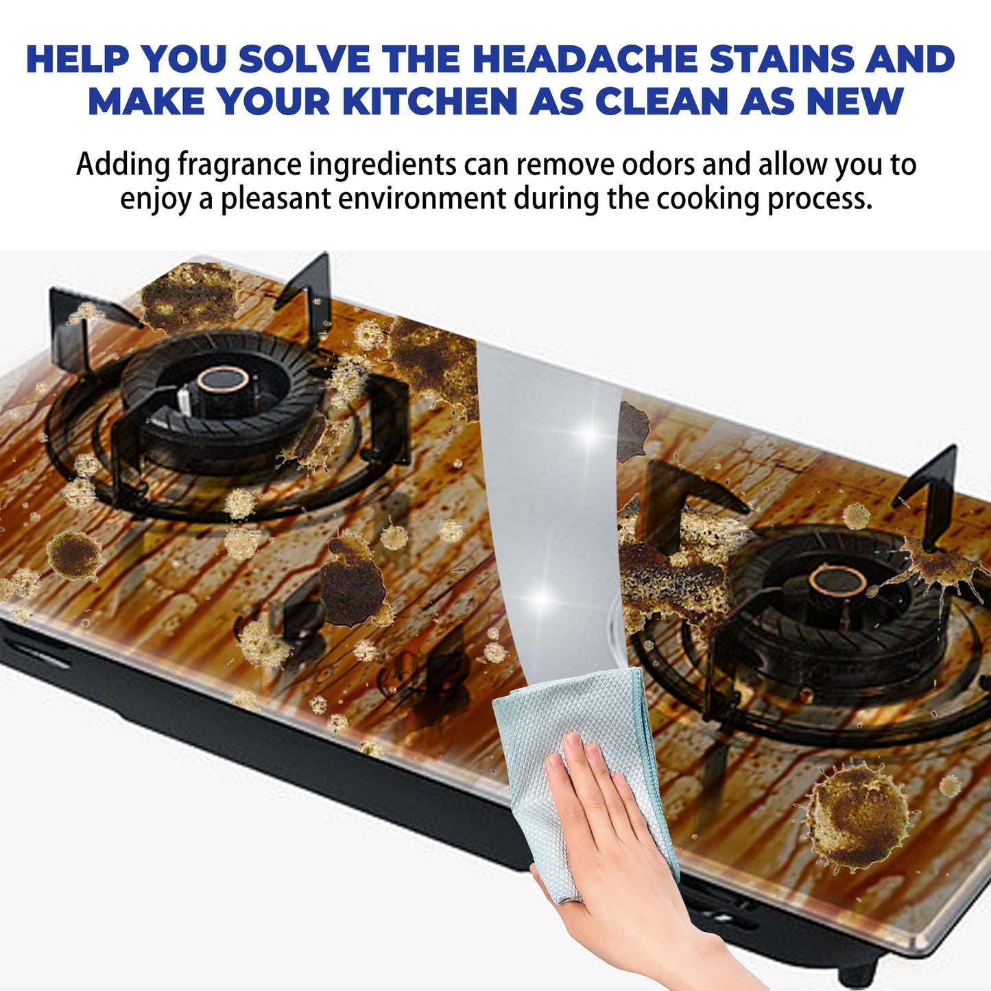 Jaysuing Kitchen Cleaning Foam, Heavy Grease Cleaning For Kitchen Stoves, Removal Of Stains, Dirt And Rust From Kitchenware