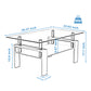 White Coffee Table Clear Coffee Table Modern Side Center