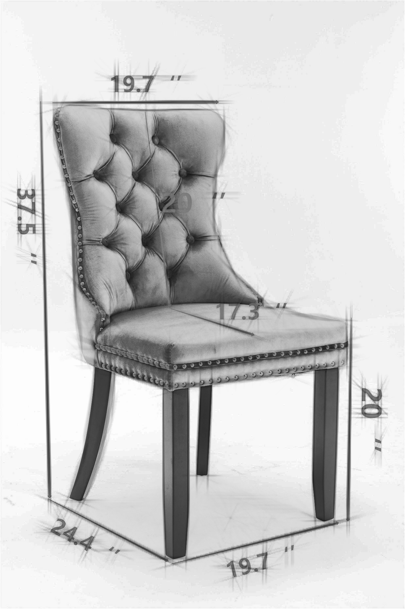 A&A Furniture Nikki Collection Modern High-end Tufted Solid Wood
