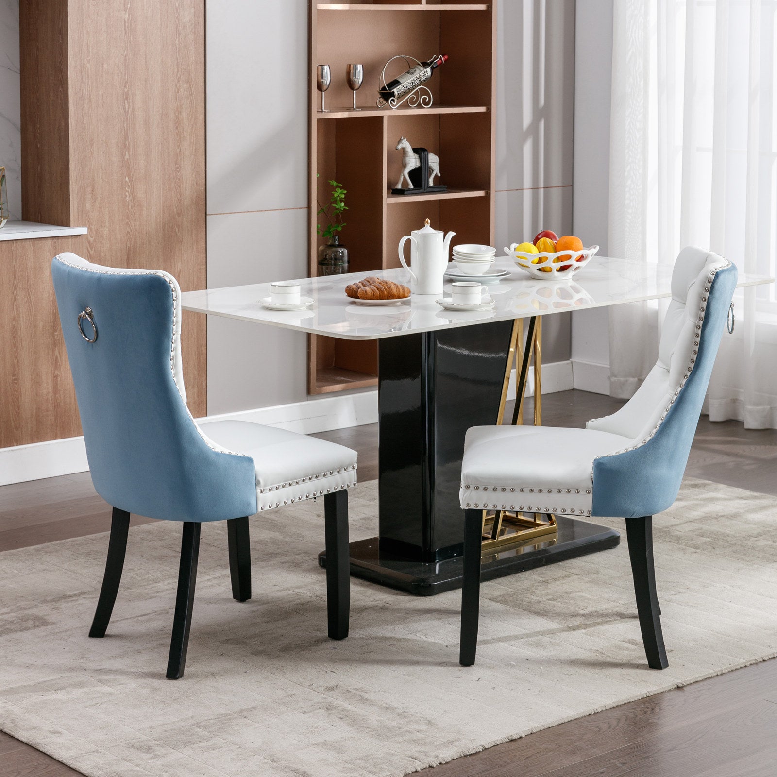 A&A Furniture Nikki Collection Modern High-end Tufted Solid Wood