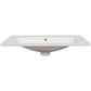30" Single Bathroom Vanity Top with White Basin, 3-Faucet Holes, Ceramic, White
