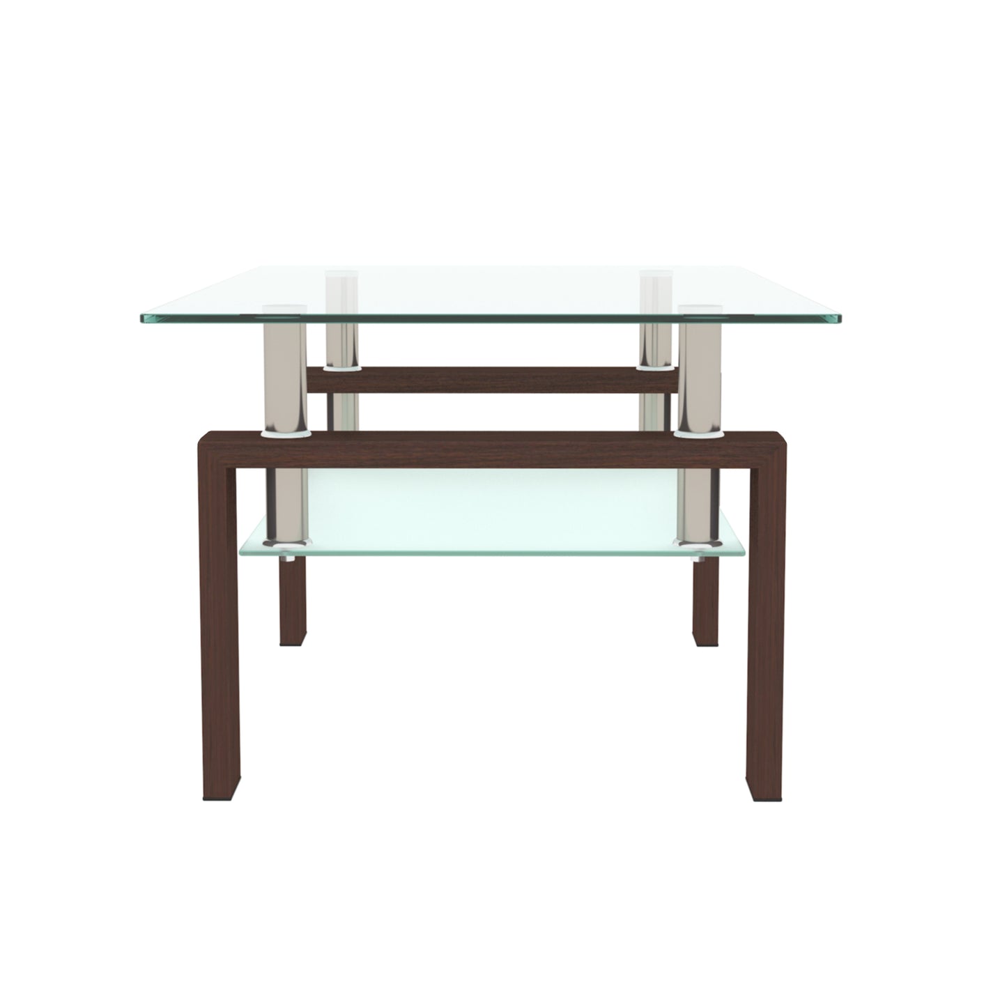 walnut glass coffee table