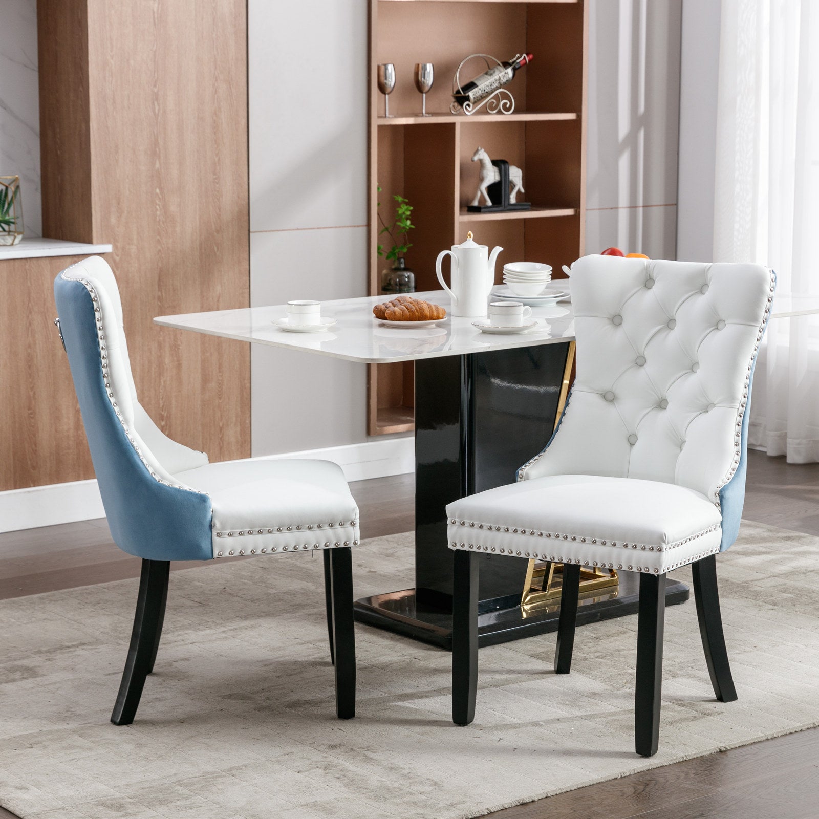 A&A Furniture Nikki Collection Modern High-end Tufted Solid Wood