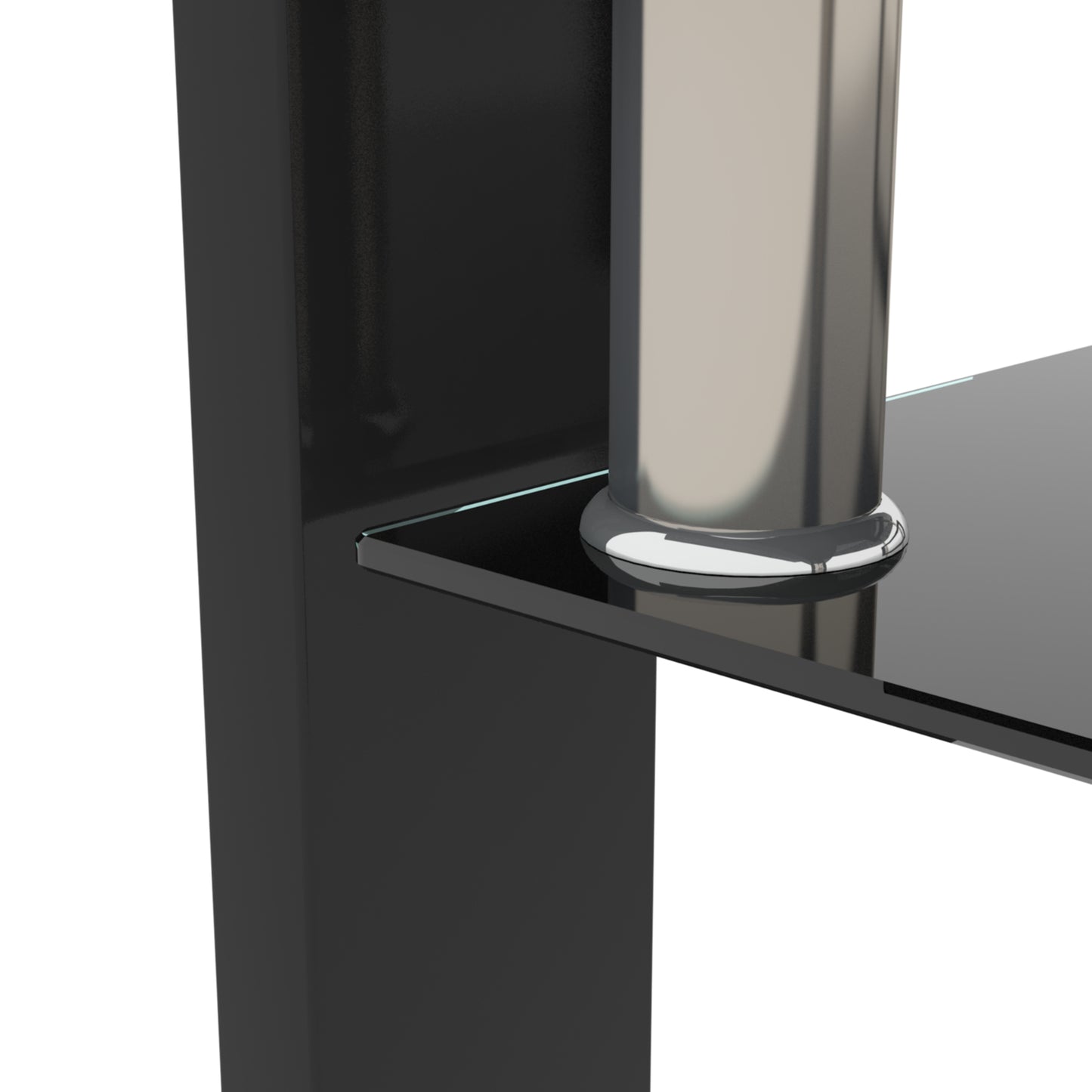 rectangle black glass coffee table