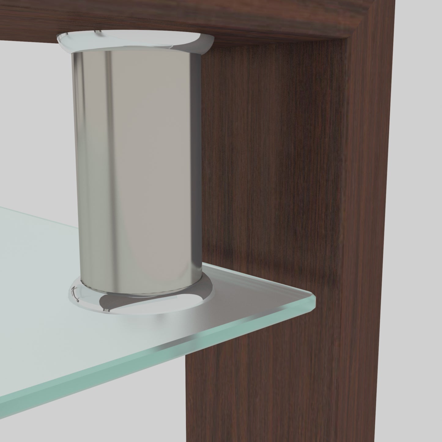 walnut glass coffee table