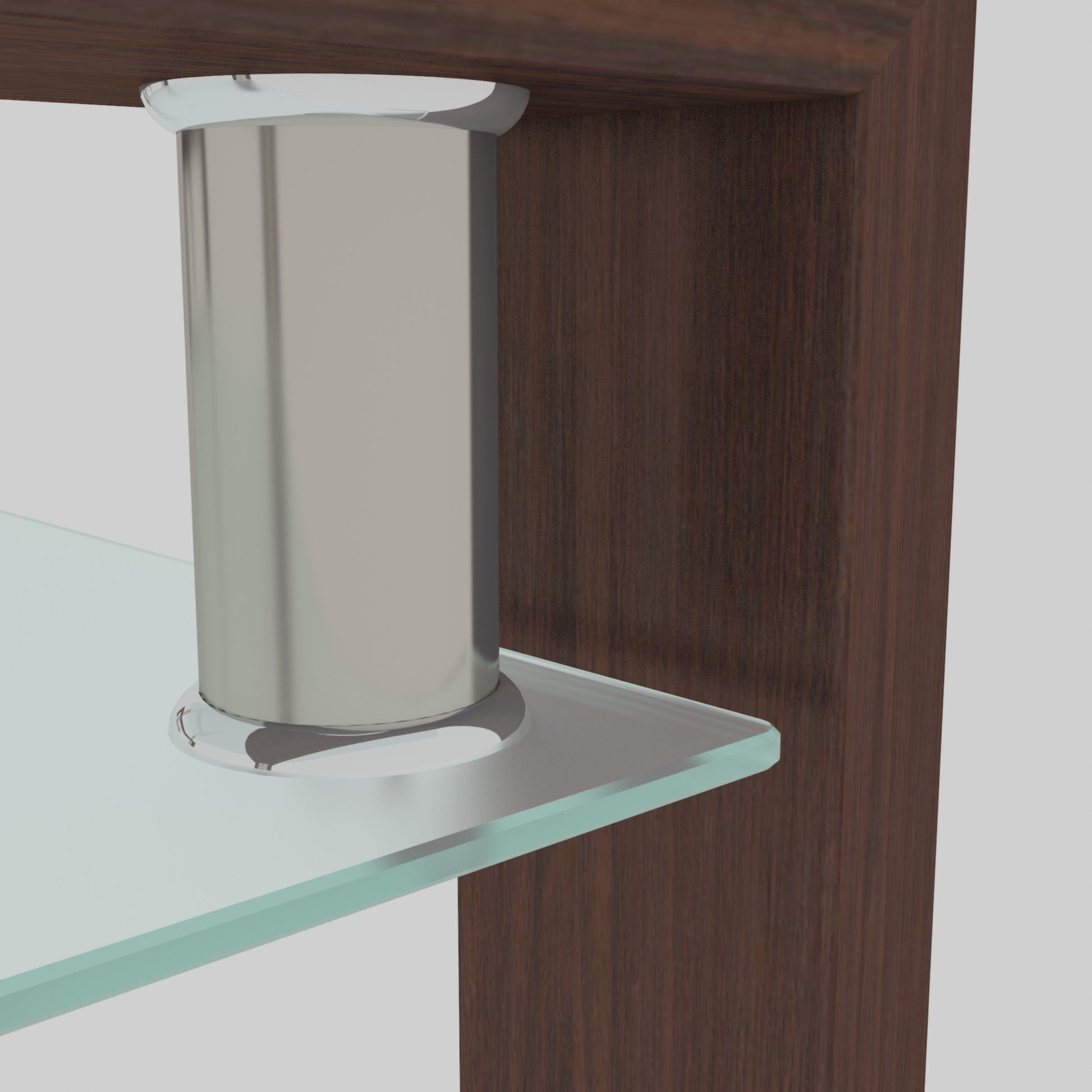 walnut glass coffee table