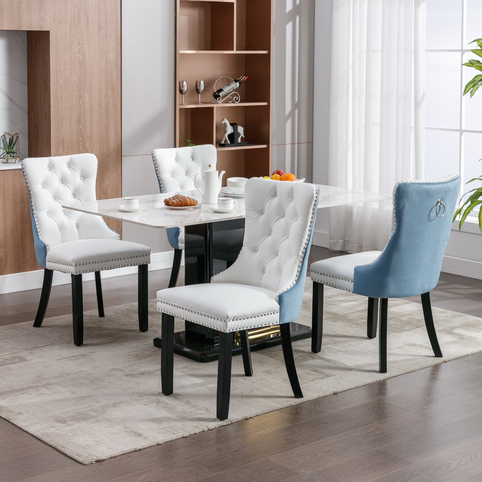 A&A Furniture Nikki Collection Modern High-end Tufted Solid Wood