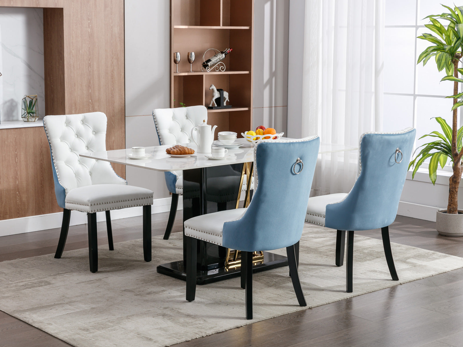 A&A Furniture Nikki Collection Modern High-end Tufted Solid Wood