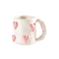 Peach Heart Ceramic Cup High Beauty Pink Girl Heart Mug Couple Water Cup Home Coffee Cup