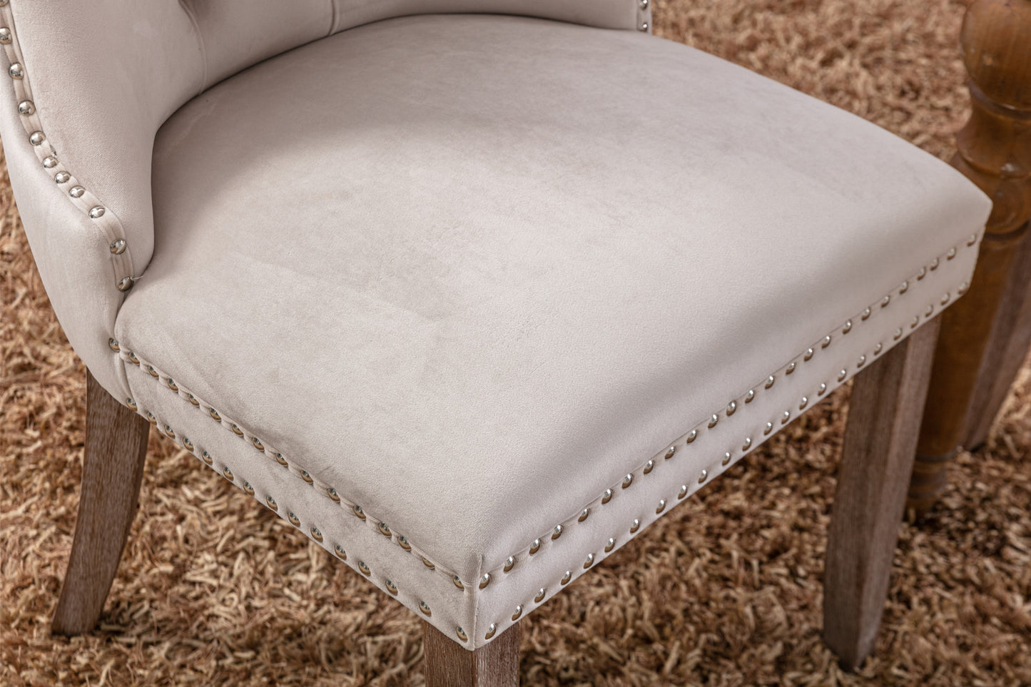 high-end velvet dining chair set
