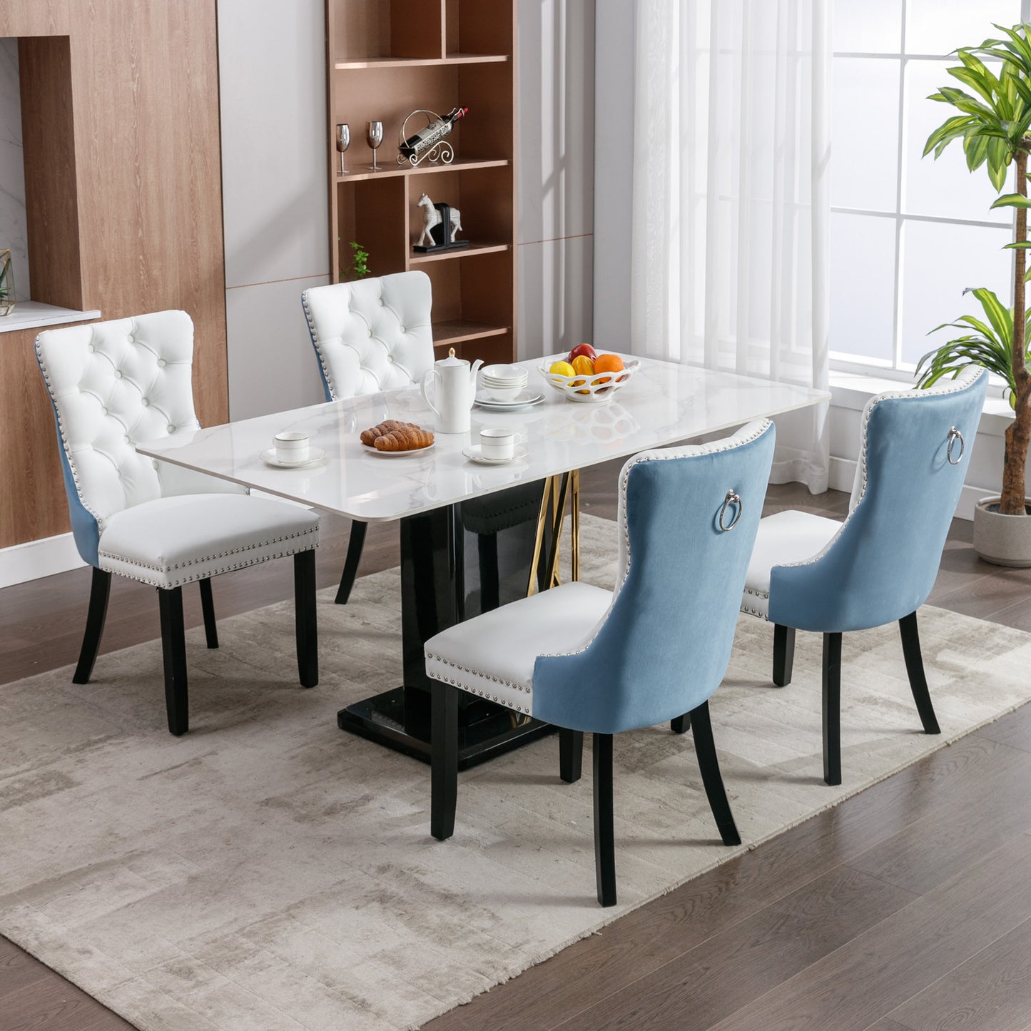 A&A Furniture Nikki Collection Modern High-end Tufted Solid Wood