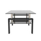 rectangle black glass coffee table