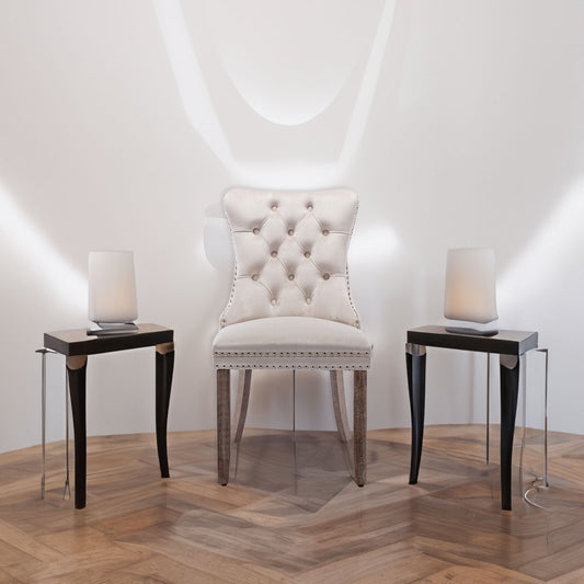 high-end velvet dining chair set