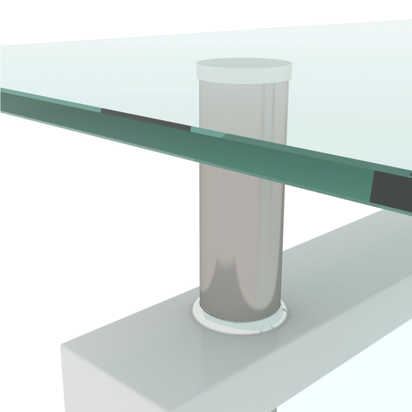 White Coffee Table Clear Coffee Table Modern Side Center