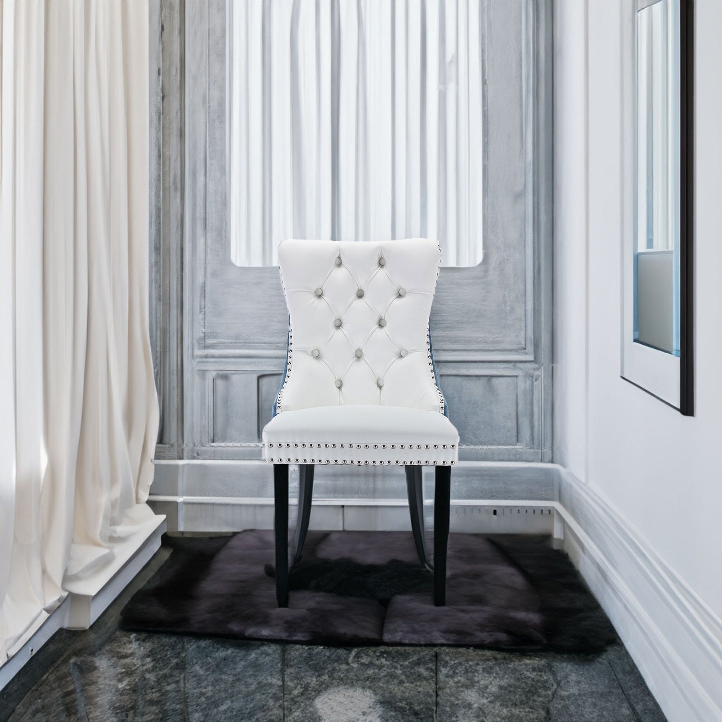 A&A Furniture Nikki Collection Modern High-end Tufted Solid Wood
